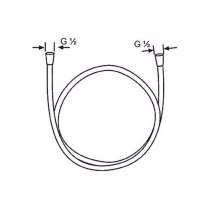 Furtun de dus Hansgrohe, Isiflex, 160 cm, crom
